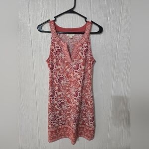 Magnolia Grace Alhambra Coral Sleeveless Knit Dress Size Small